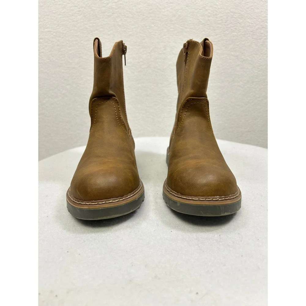 Mountain Creek Weller Boots‎ Kids Size 2M Tan Brown Western Lug Sole